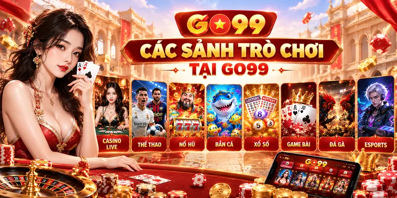 Các sảnh trò chơi tại GO99